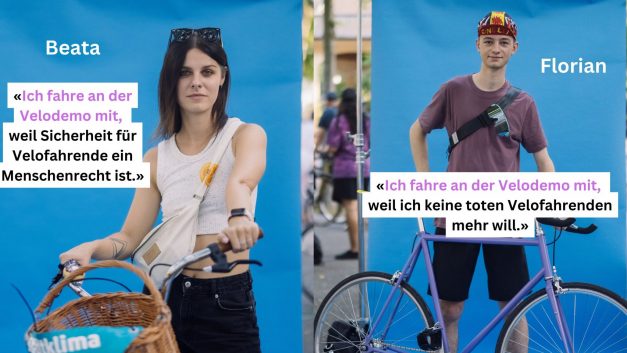 Velodemo zum weltweiten autofreien Tag in Zürich    