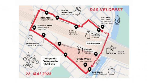 Das Velofest zur Eröffnung des Stadttunnels