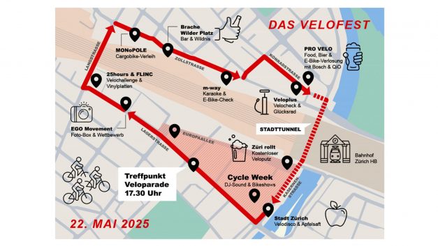 Das Velofest zur Eröffnung des Stadttunnels